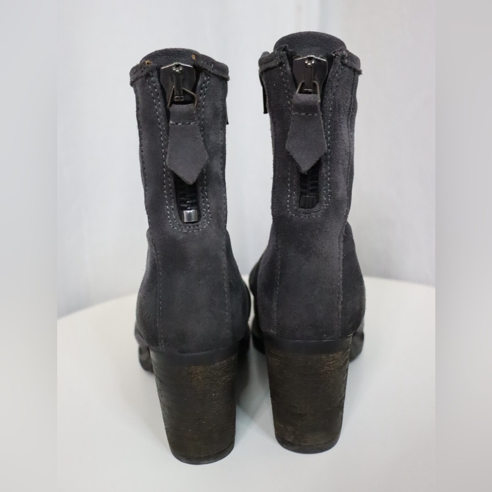 ARTICA Suede Leather Slouchy Heeled Boots - Picture 4 of 15